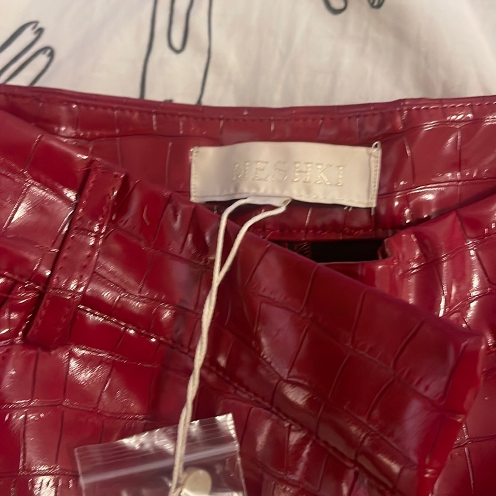 Cranberry red Meshki croc pants